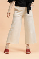 Naisten kermanvalkoiset culottes-housut