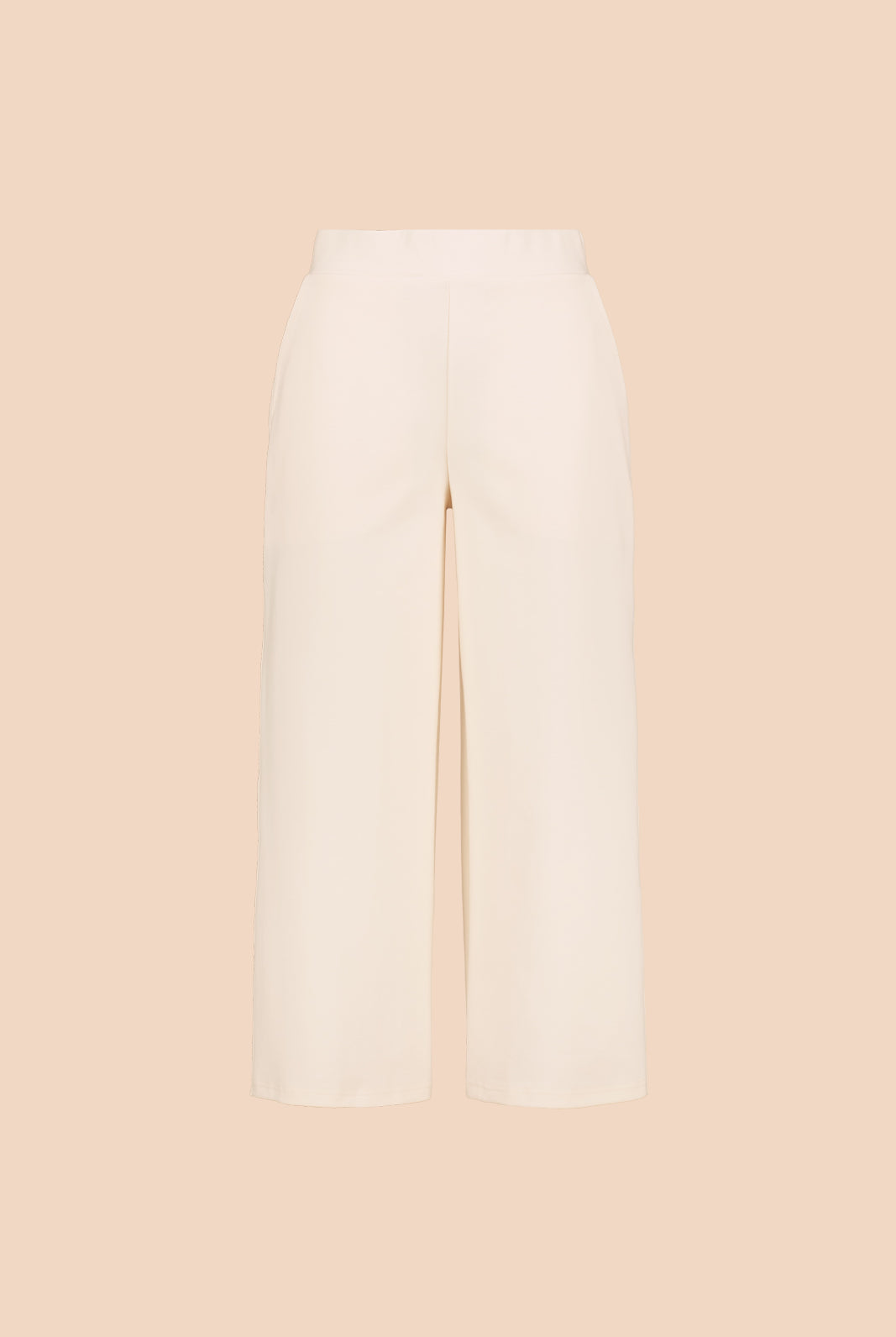 Naisten kermanvalkoiset culottes-housut