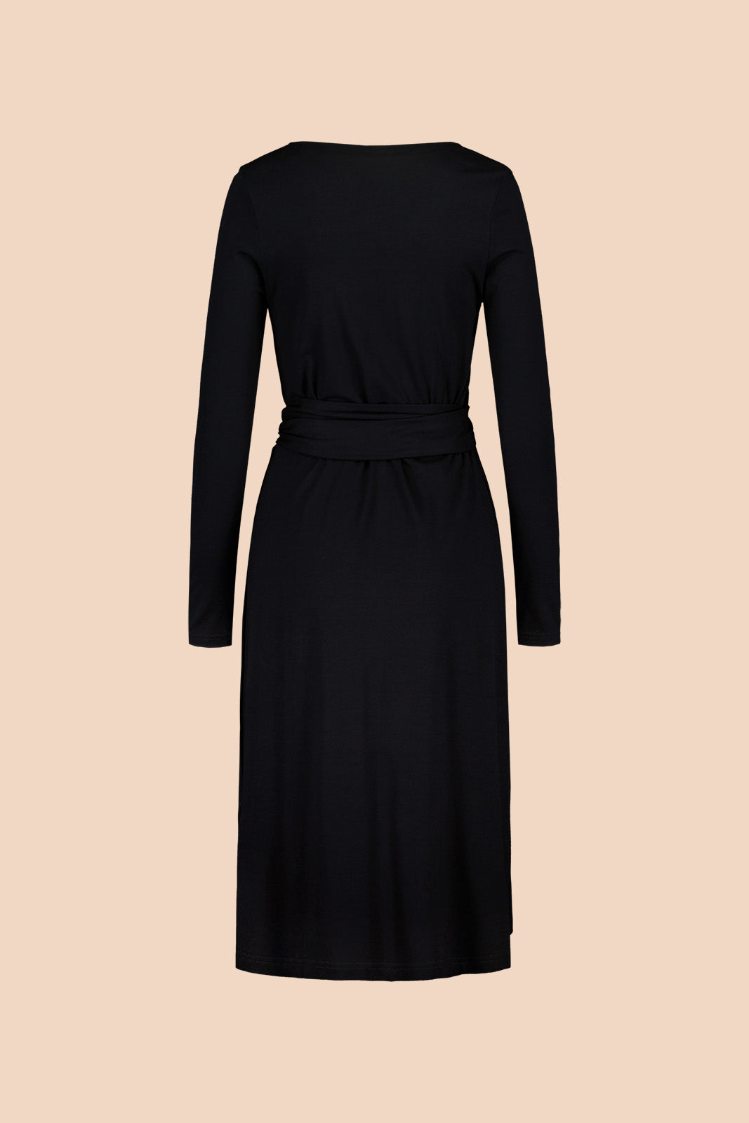 Naisten musta viskoositrikoomekko