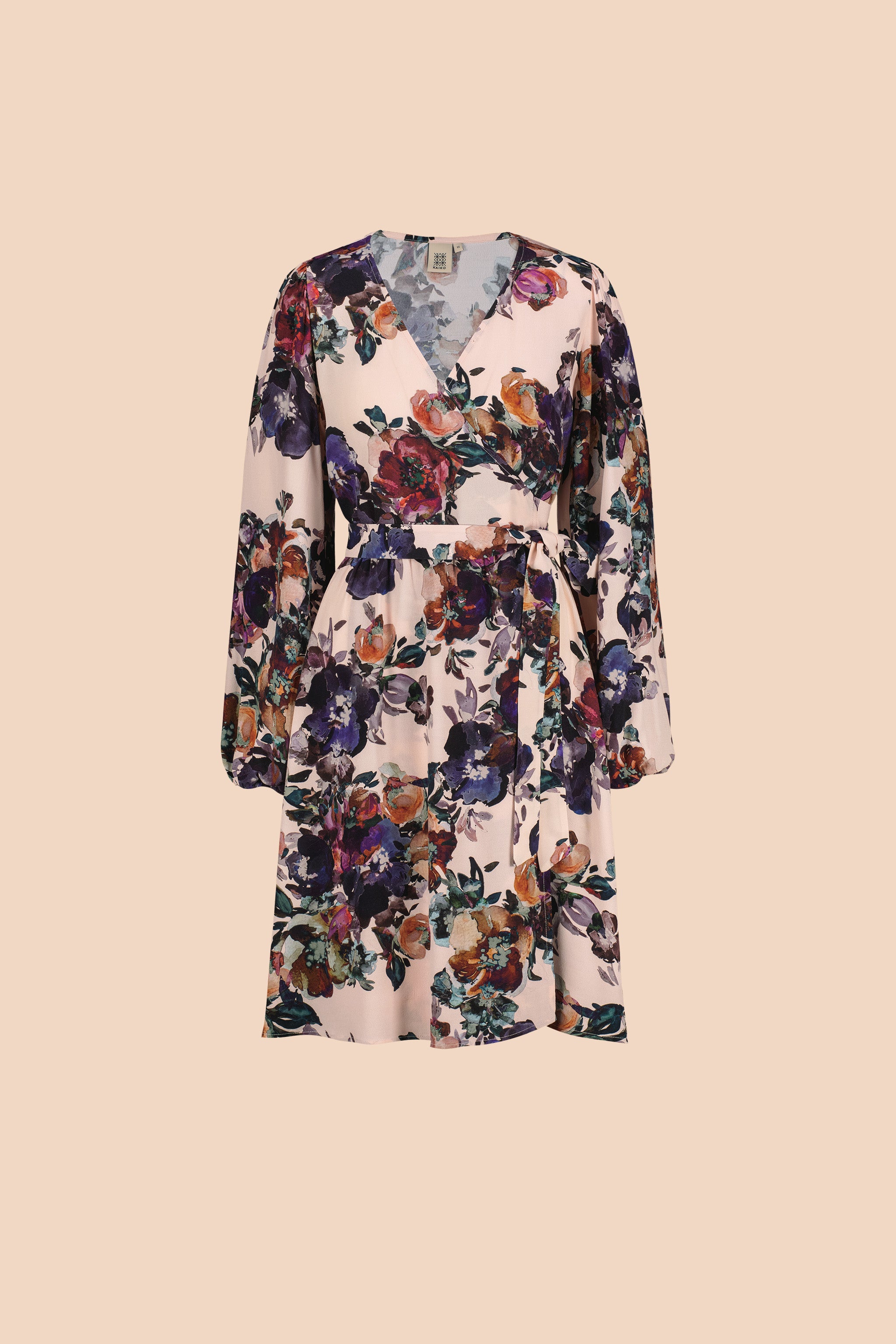 Naisten kietaisumekko kukkakuosilla