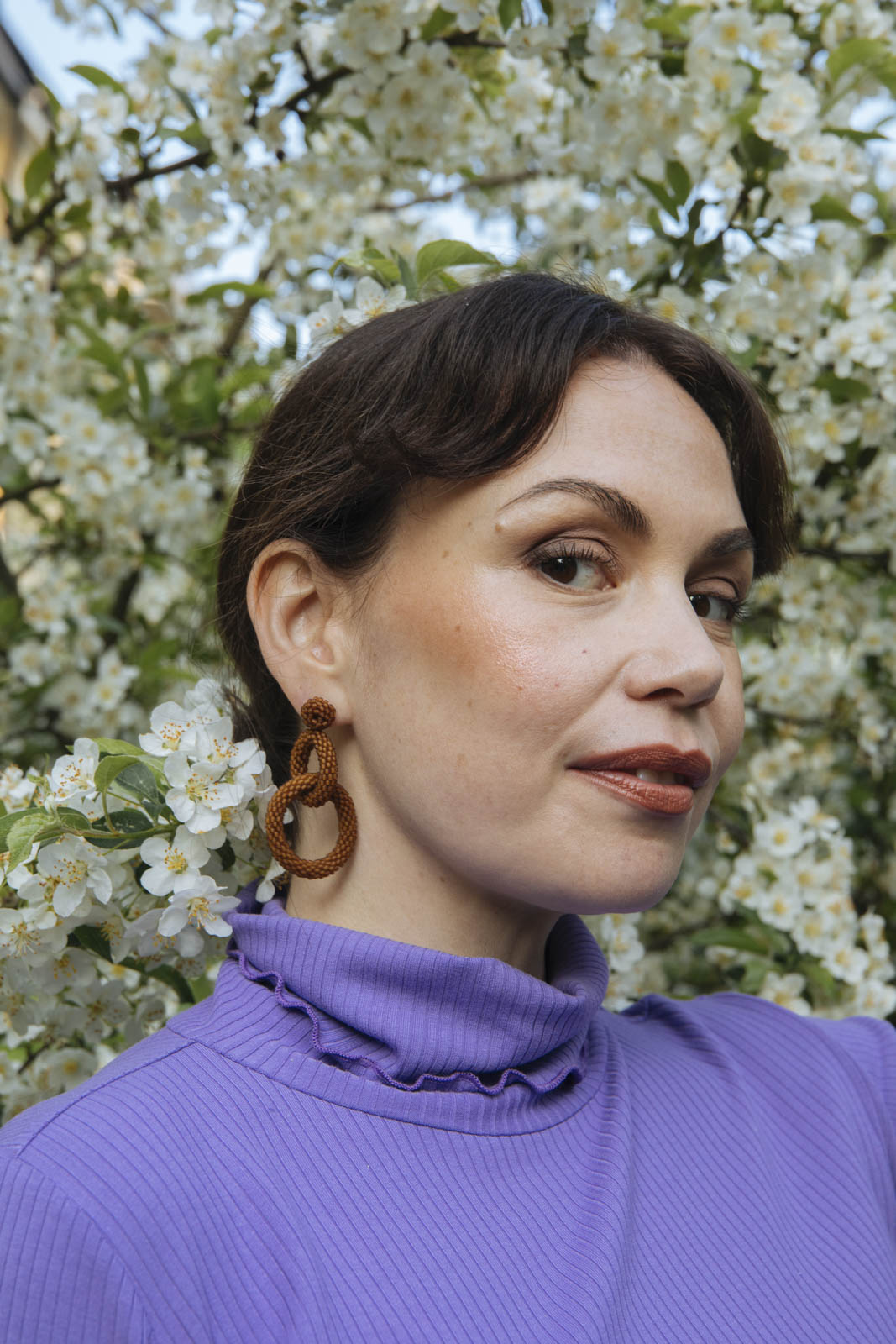 Naisten laventelin värinen poolopaita