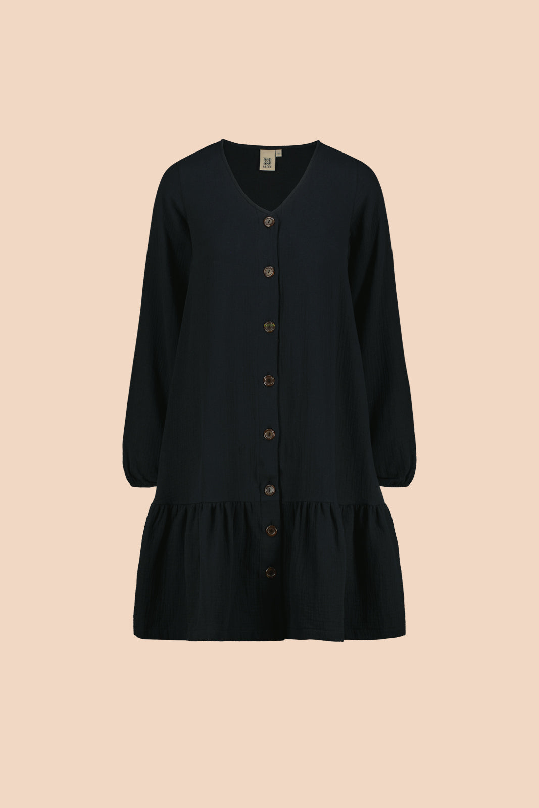 Naisten musta napillinen mekko