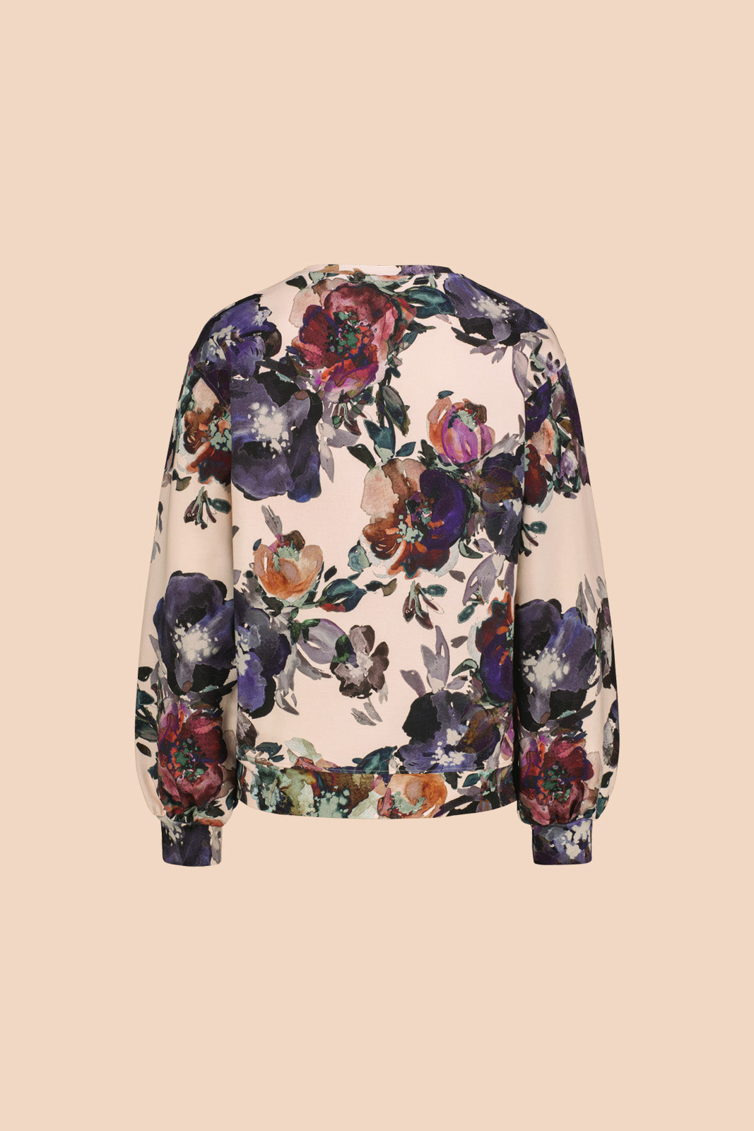 Naisten collegepaita kukkakuosilla