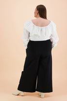 Naisten mustat culottes-housut
