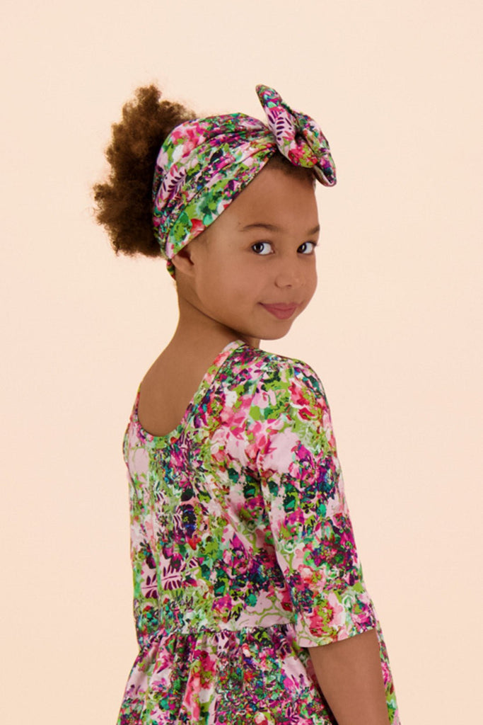 Valkama Headwrap, Blooming Forest Bright - Kaiko Clothing Company Oy