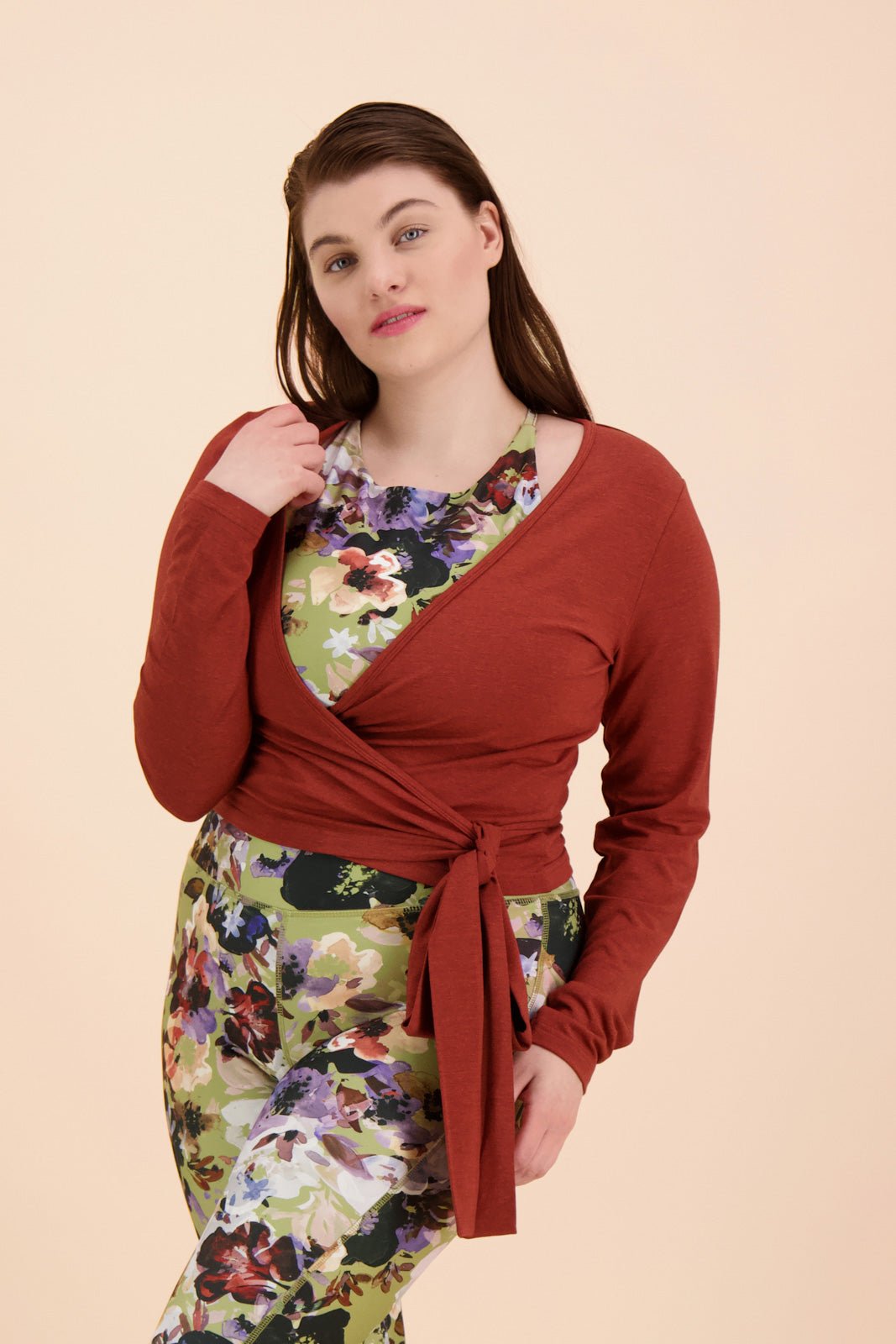Wrap Top, Rosewood - Kaiko Clothing Company Oy