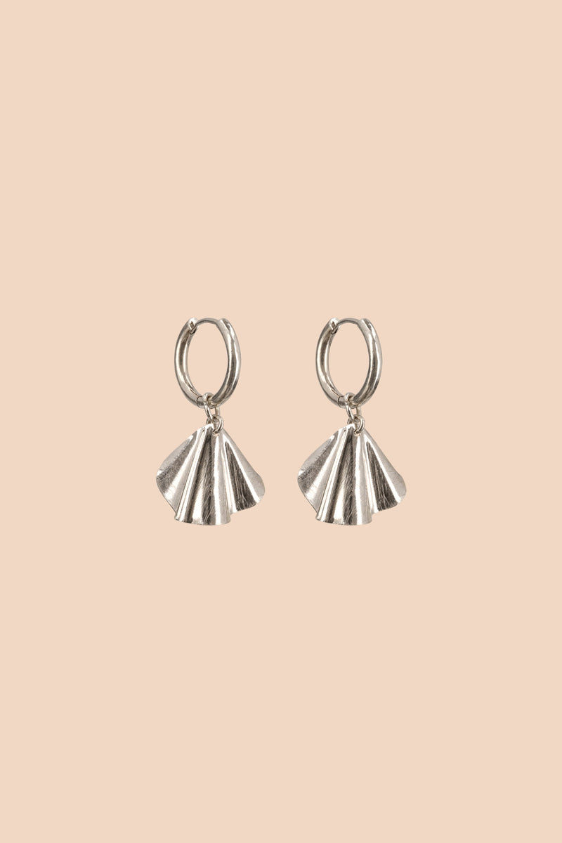 Ada Hoop Earrings, Silver