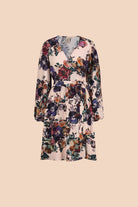 Naisten kietaisumekko kukkakuosilla