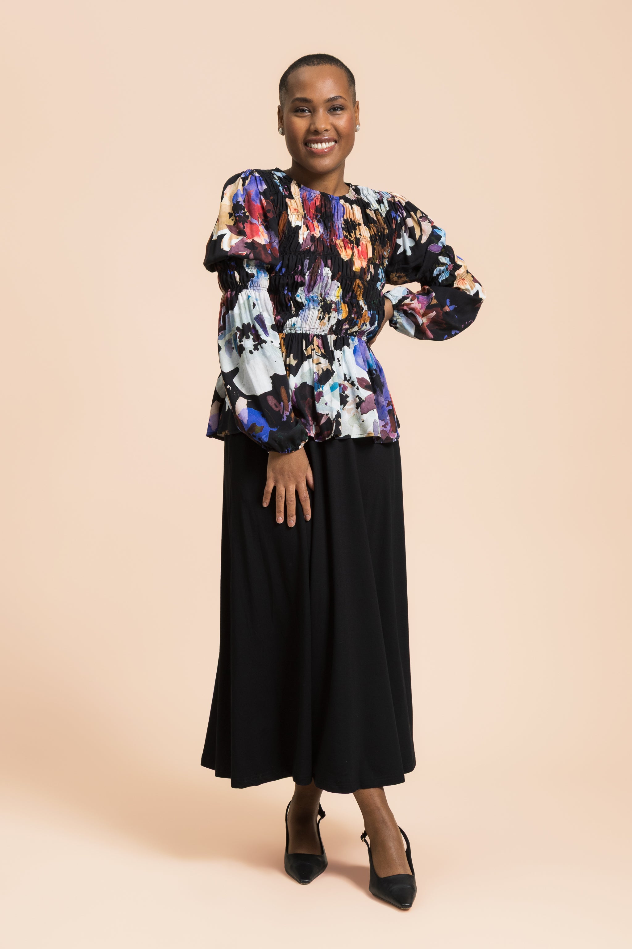 Muse Blouse, Black Anemone – KAIKO