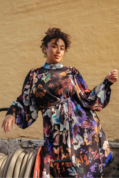 Puff Dress, Black Anemone – KAIKO