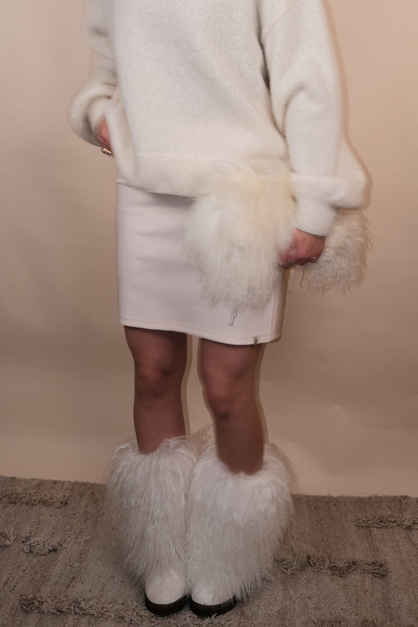 Comfy Pencil Skirt, Ivory