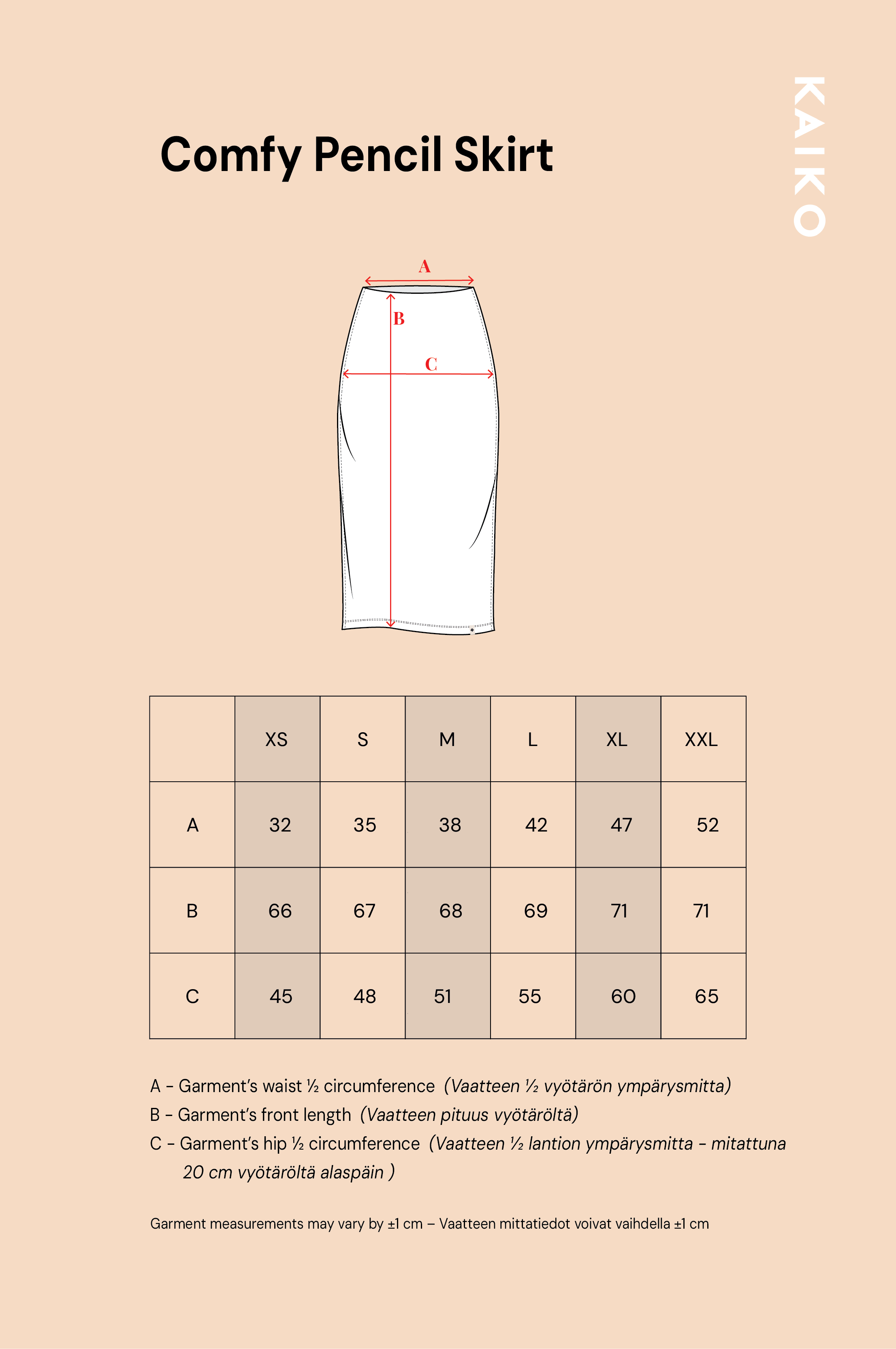 Comfy Pencil Skirt, Ivory – KAIKO