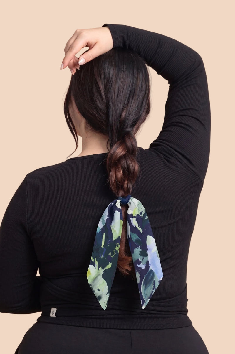 Ponytail Scarf, Blue Anemone