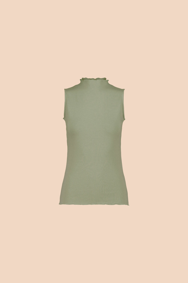 Rib Top, Light Khaki