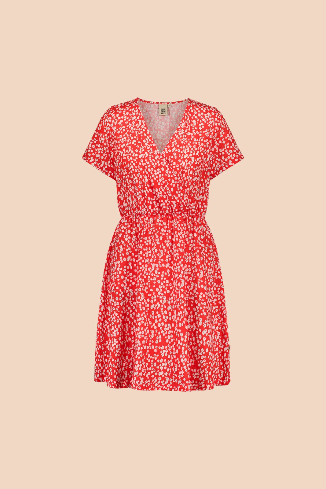 Bliss Wrap Dress, Flora Red - Kaiko Clothing Company Oy