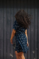 Bliss Wrap Dress, Indigo Wind - Kaiko Clothing Company Oy