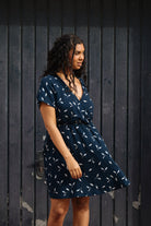 Bliss Wrap Dress, Indigo Wind - Kaiko Clothing Company Oy