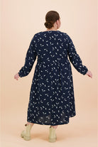 Button Dress, Indigo Wind - Kaiko Clothing Company Oy