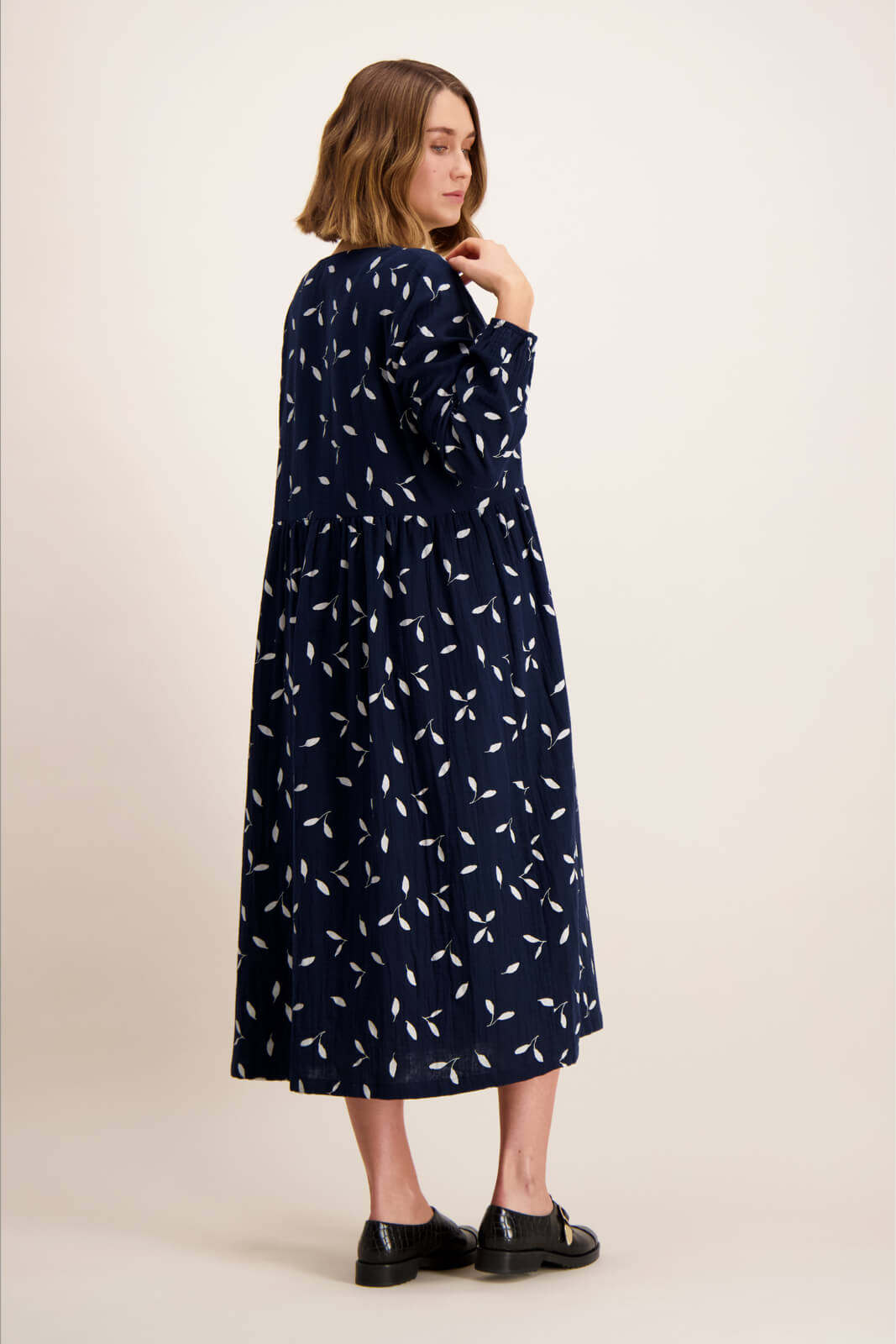 Button Dress, Indigo Wind - Kaiko Clothing Company Oy