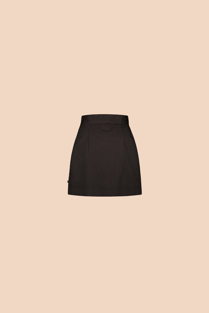 Button Mini Skirt, Mocha - Kaiko Clothing Company Oy