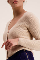 Cashmere Cardigan, Hay - Kaiko Clothing Company Oy