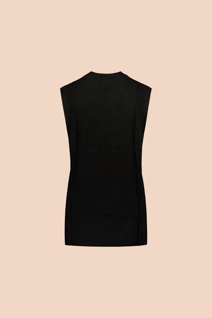Cashmere Vest, Black - Kaiko Clothing Company Oy