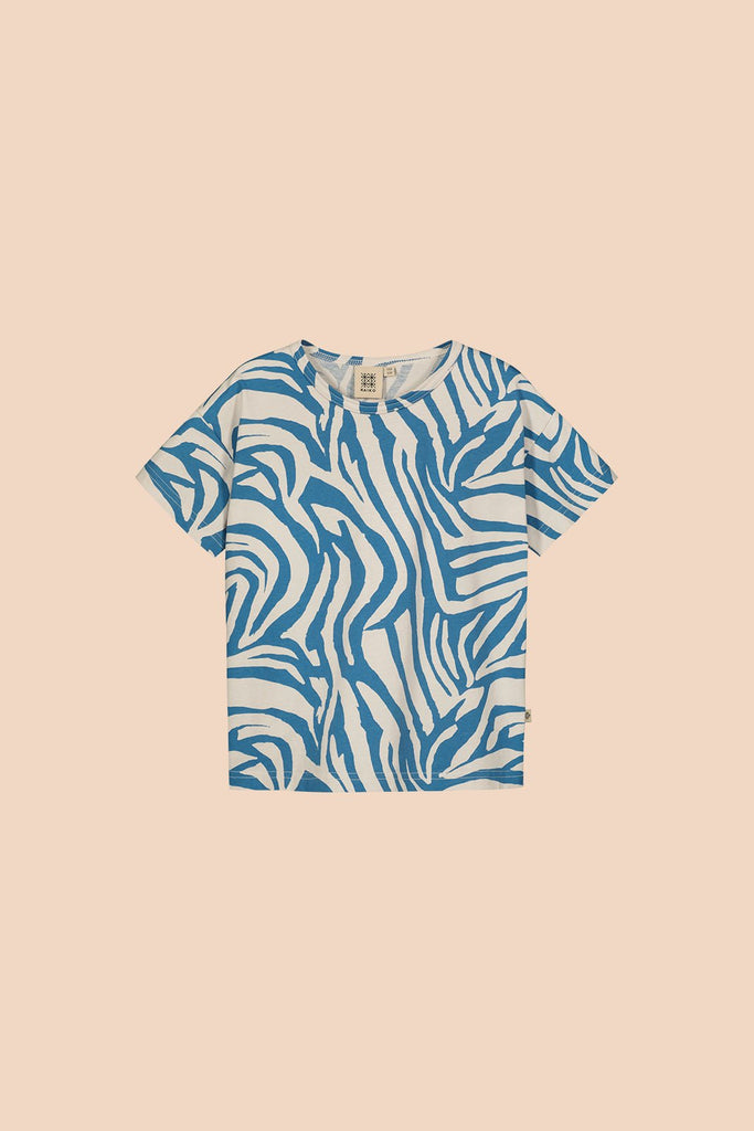 Chillax T-shirt, Zebra Blue - Kaiko Clothing Company Oy