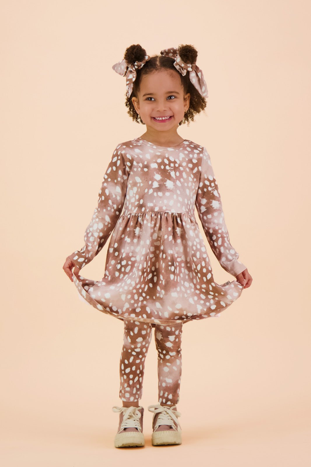 Copper Bambi Dress Ls - Kaiko Clothing Company Oy