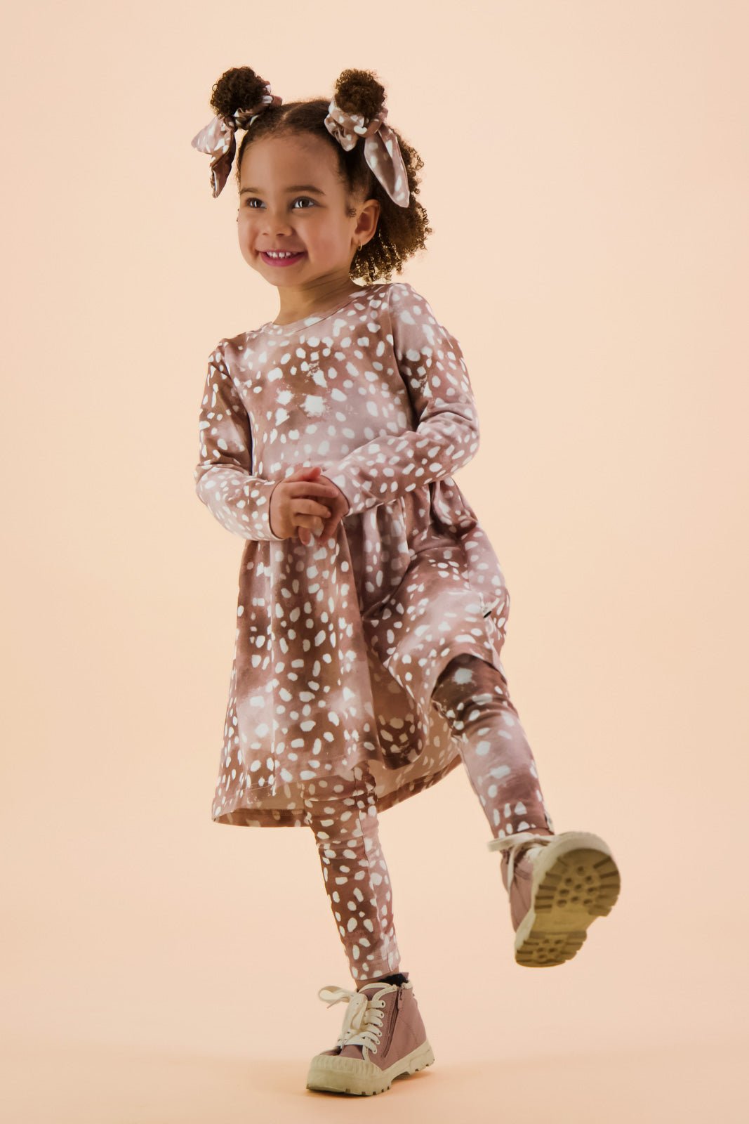 Copper Bambi Dress Ls - Kaiko Clothing Company Oy