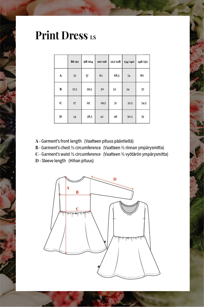 Dress, Black Anemone - Kaiko Clothing Company Oy