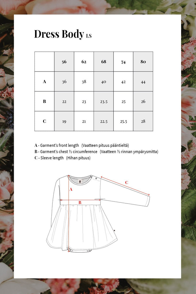 Dress Body, Bell Flower - Kaiko Clothing Company Oy
