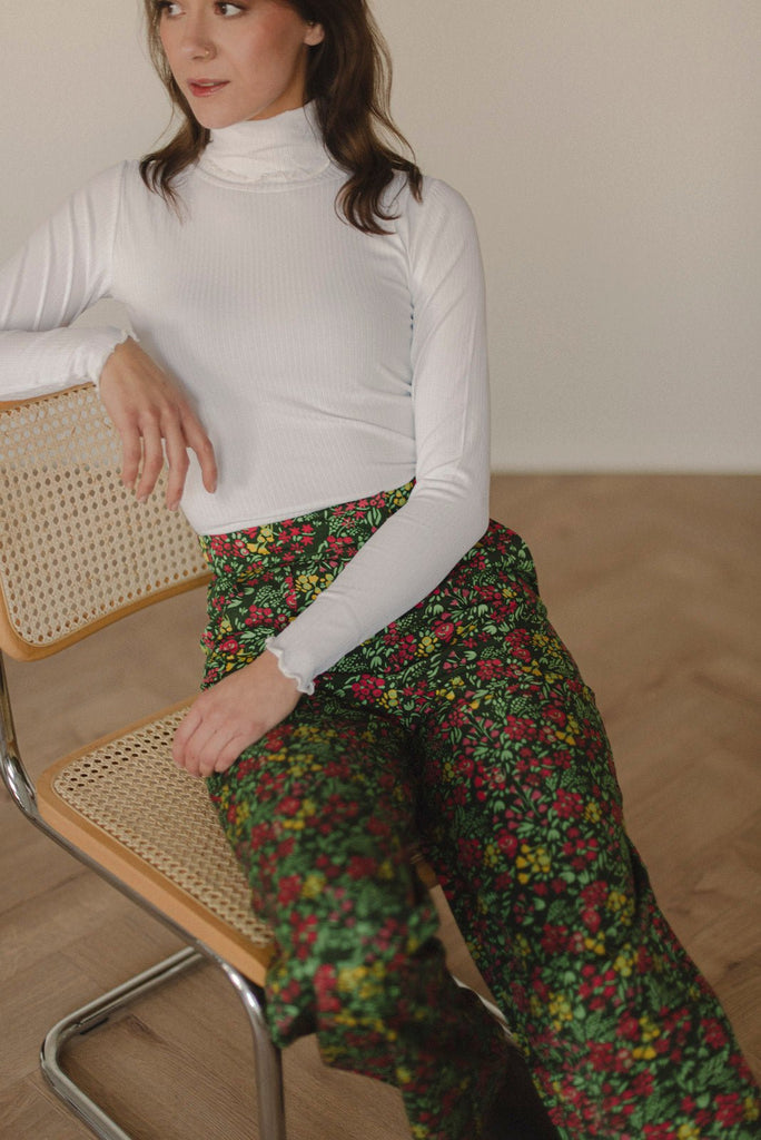 Flowy Trousers, Green Meadow - Kaiko Clothing Company Oy