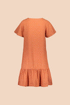 Frill Button Dress, Vintage leaf - Kaiko Clothing Company Oy