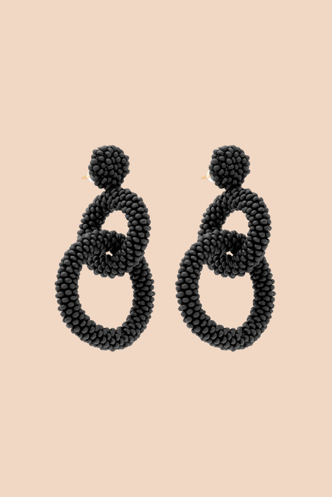 Gia Earrings, Black - Kaiko Clothing Company Oy