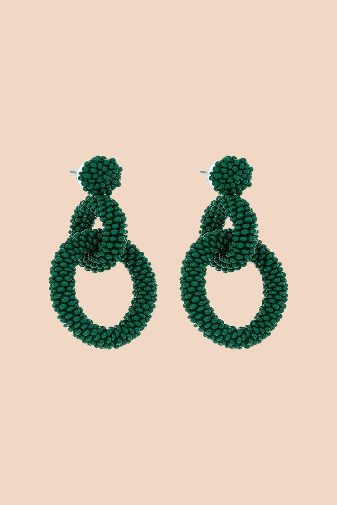 Gia Earrings, Green - Kaiko Clothing Company Oy