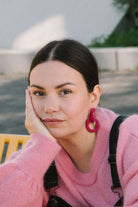 Gia Earrings, Hot Pink - Kaiko Clothing Company Oy