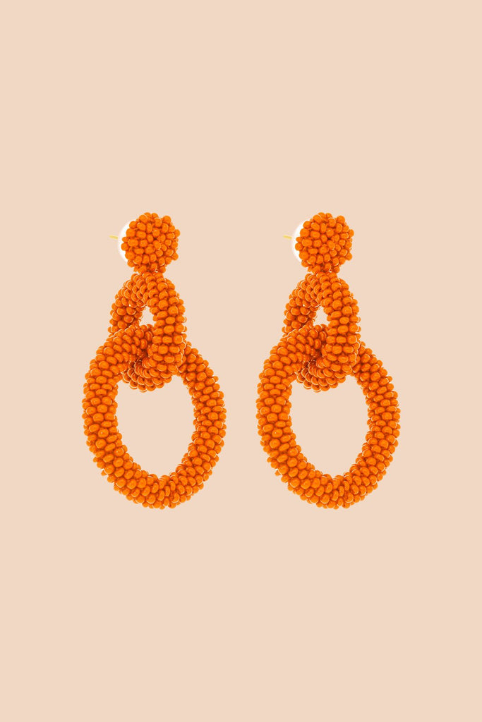Gia Earrings, Orange - Kaiko Clothing Company Oy