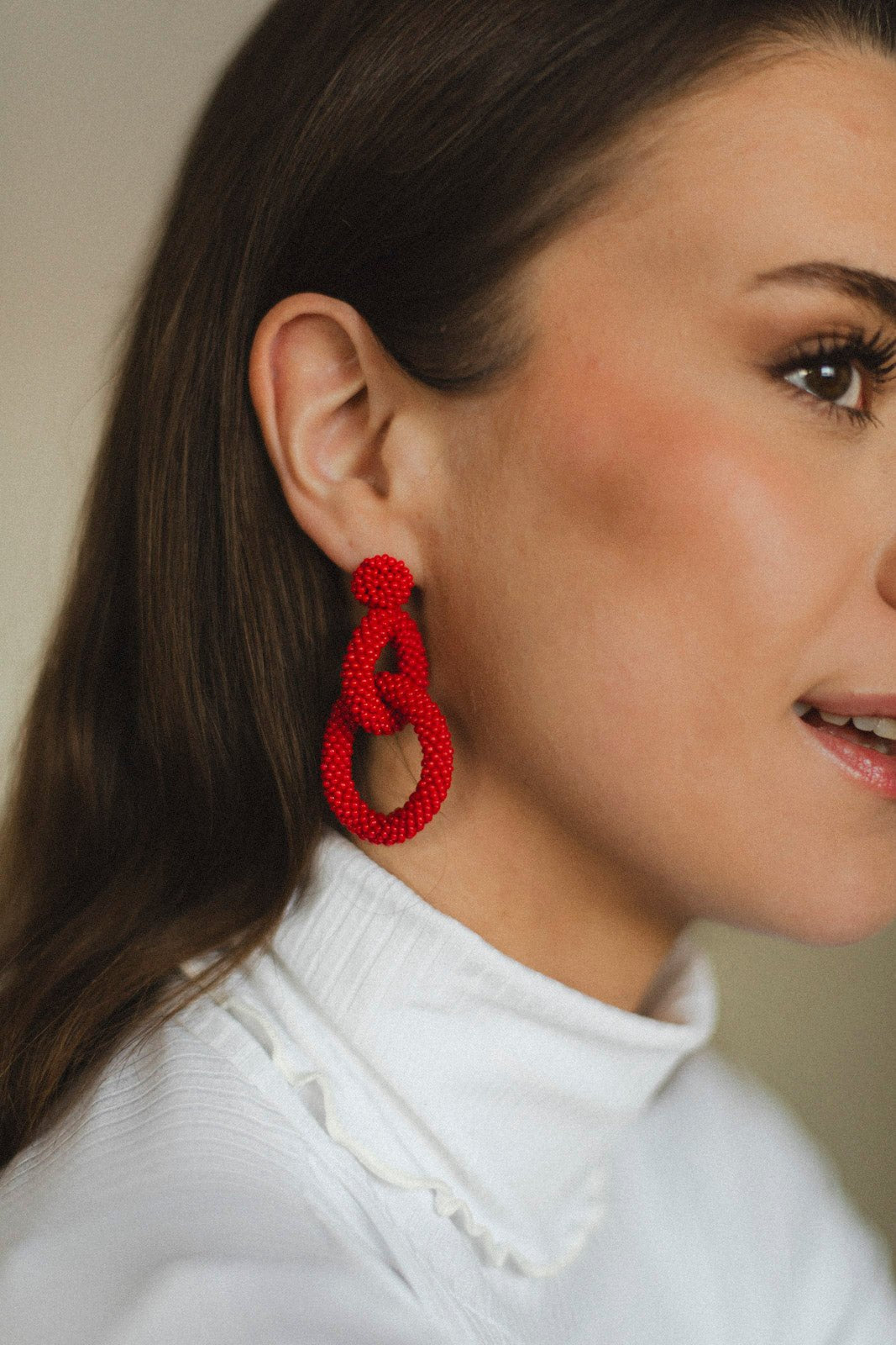 Gia Earrings, Red - Kaiko Clothing Company Oy