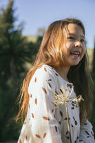 Kid's Wind Button Dress, Sand - Kaiko Clothing Company Oy