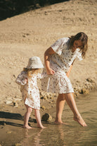 Kid's Wind Button Dress, Sand - Kaiko Clothing Company Oy