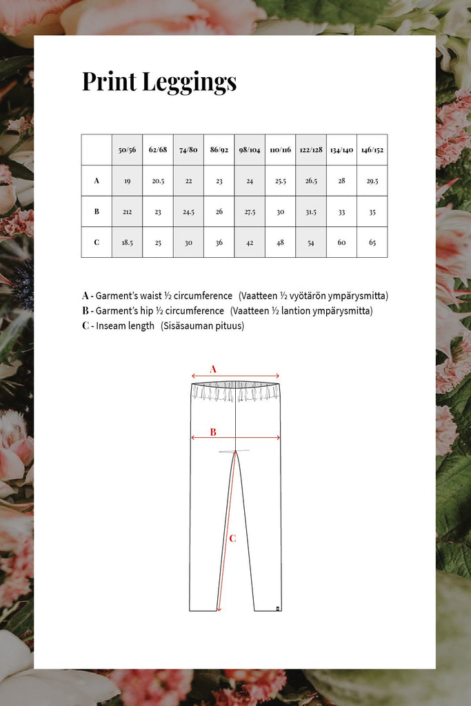 Leggings, Bell Flower - Kaiko Clothing Company Oy