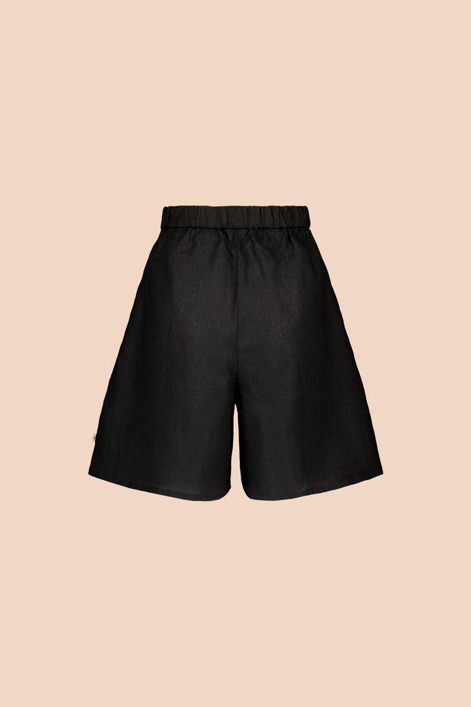 Linen Shorts, Black - Kaiko Clothing Company Oy