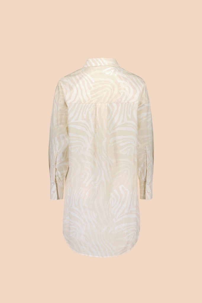 Long Shirt, Zebra Offwhite - Kaiko Clothing Company Oy
