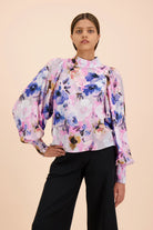 Puff Blouse, Lilac Anemone - Kaiko Clothing Company Oy