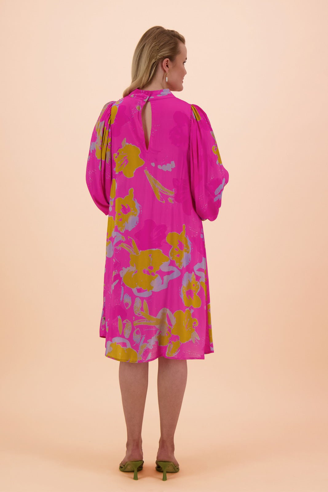 Puff Dress, Super Pink - Kaiko Clothing Company Oy