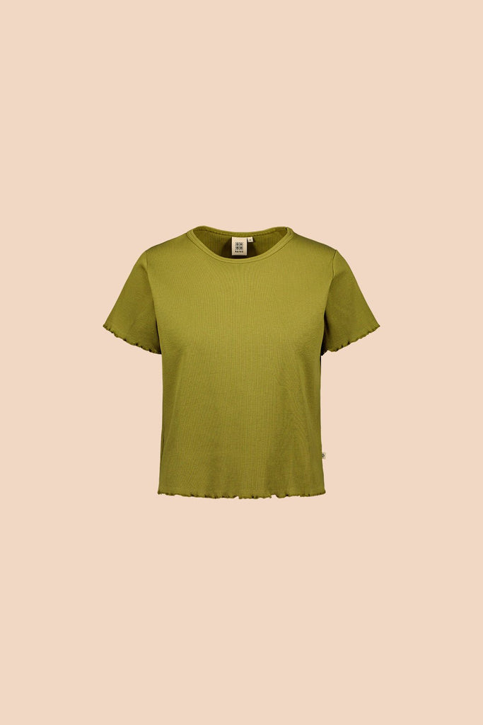 Rib T-shirt, Olive - Kaiko Clothing Company Oy
