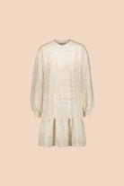 Ruffle Sweatshirt Dress, Zebra Offwhite - Kaiko Clothing Company Oy