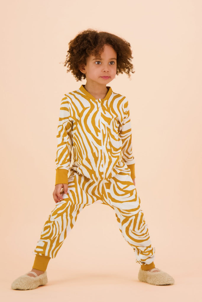 Sleepsuit, Zebra Toffee - Kaiko Clothing Company Oy