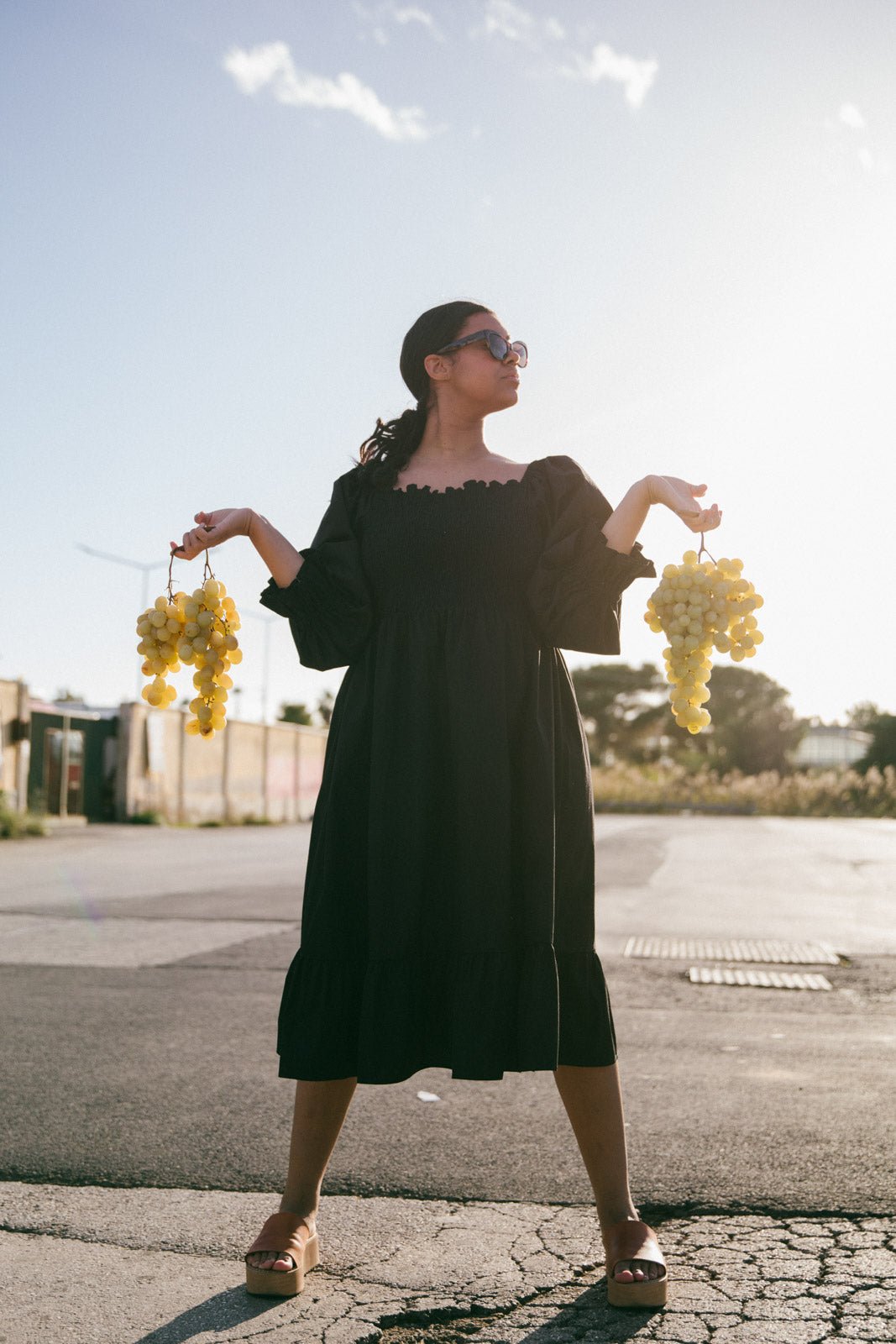 Smock Dress, Black - Kaiko Clothing Company Oy