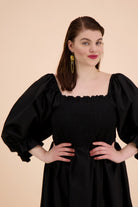 Smock Dress, Black - Kaiko Clothing Company Oy
